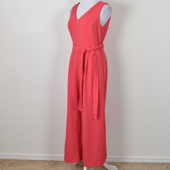 Calvin Klein Belted Sleeveless Wide Leg Jumpsuit - 8 - Picture 3 of 8